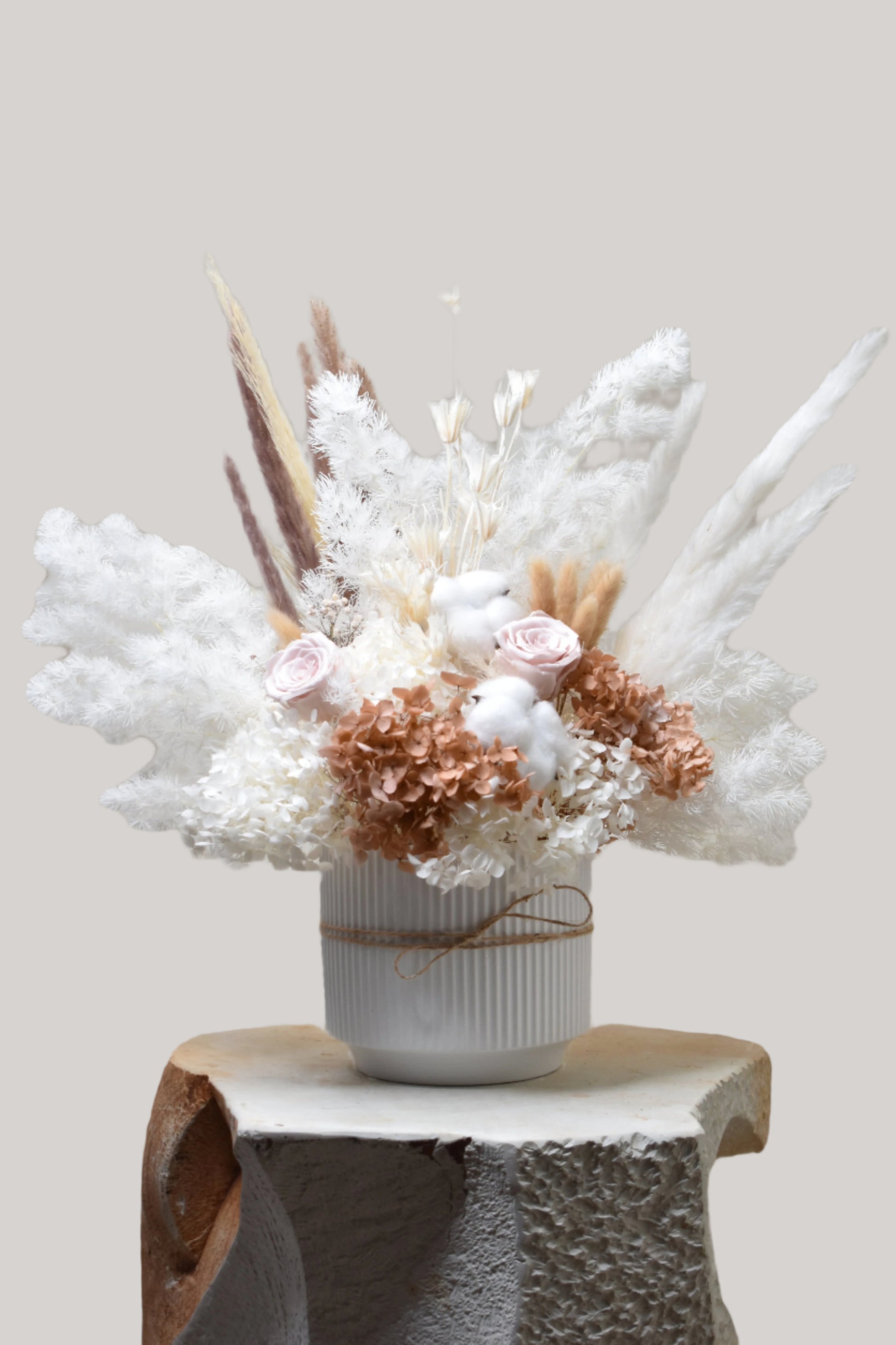 The Issadora muted preserved flower arrangement from kenyan lady fleur 